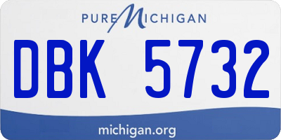 MI license plate DBK5732