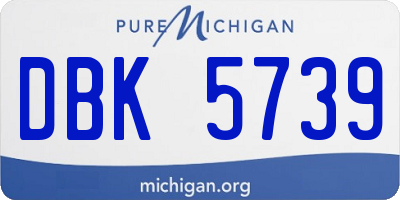 MI license plate DBK5739