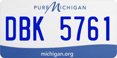 MI license plate DBK5761