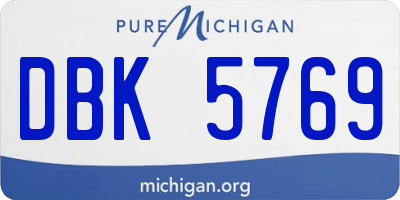 MI license plate DBK5769