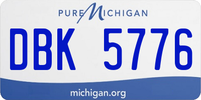 MI license plate DBK5776