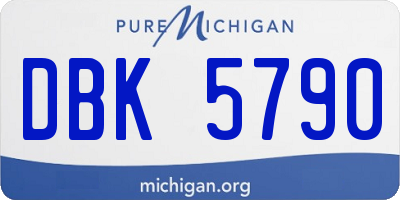 MI license plate DBK5790