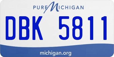 MI license plate DBK5811