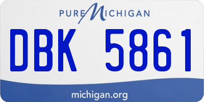 MI license plate DBK5861