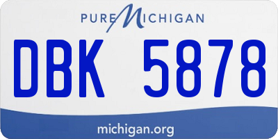 MI license plate DBK5878