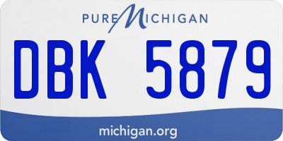 MI license plate DBK5879
