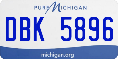 MI license plate DBK5896