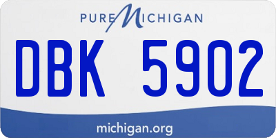 MI license plate DBK5902