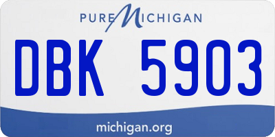 MI license plate DBK5903