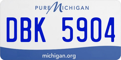 MI license plate DBK5904