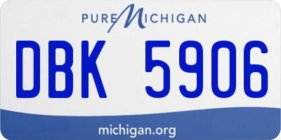 MI license plate DBK5906