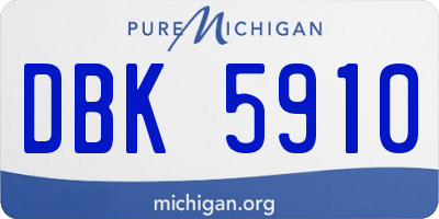 MI license plate DBK5910
