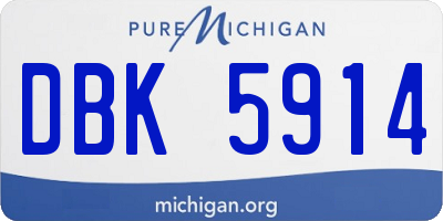 MI license plate DBK5914