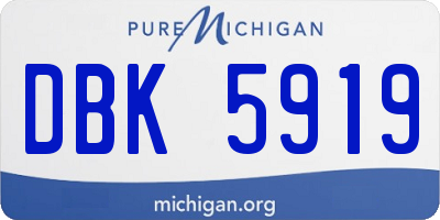 MI license plate DBK5919