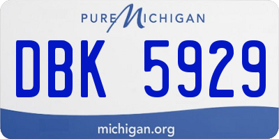 MI license plate DBK5929