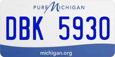 MI license plate DBK5930