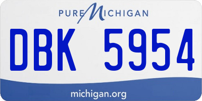 MI license plate DBK5954