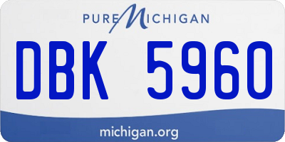 MI license plate DBK5960