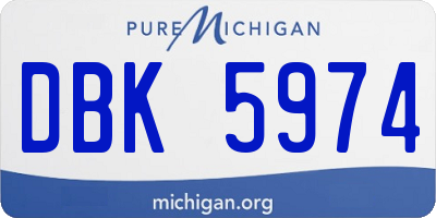 MI license plate DBK5974