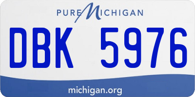 MI license plate DBK5976