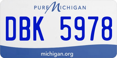 MI license plate DBK5978