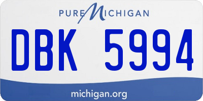 MI license plate DBK5994