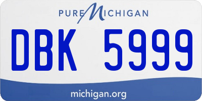 MI license plate DBK5999