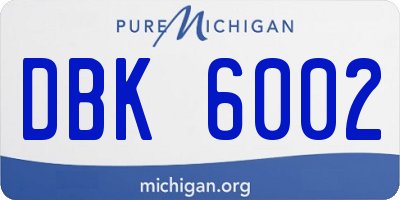 MI license plate DBK6002