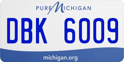 MI license plate DBK6009
