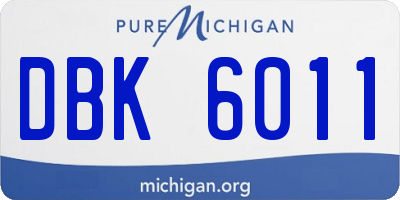 MI license plate DBK6011