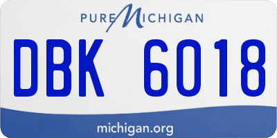 MI license plate DBK6018