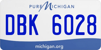 MI license plate DBK6028