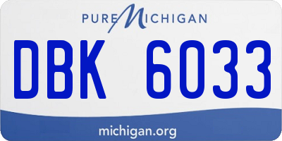 MI license plate DBK6033
