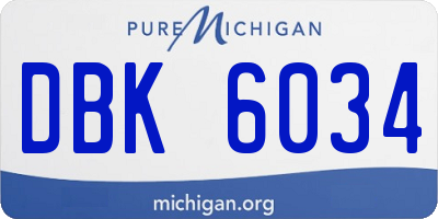 MI license plate DBK6034