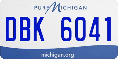 MI license plate DBK6041
