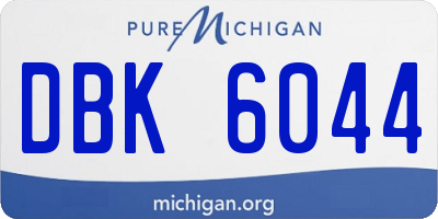 MI license plate DBK6044
