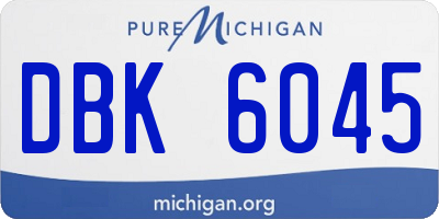 MI license plate DBK6045