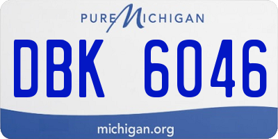 MI license plate DBK6046