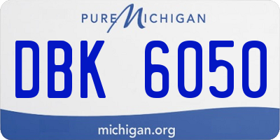 MI license plate DBK6050