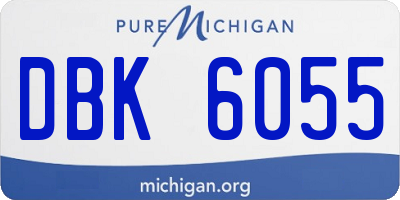 MI license plate DBK6055