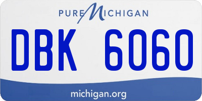 MI license plate DBK6060
