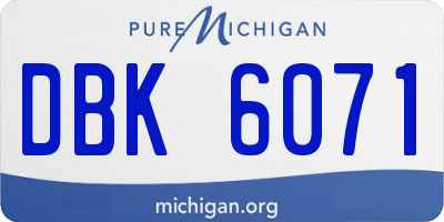MI license plate DBK6071