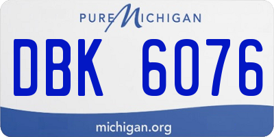 MI license plate DBK6076