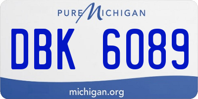 MI license plate DBK6089