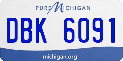 MI license plate DBK6091