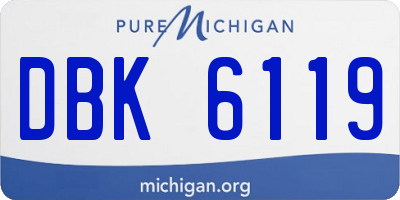 MI license plate DBK6119