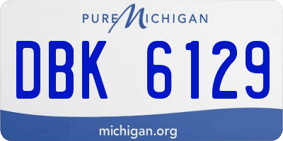 MI license plate DBK6129