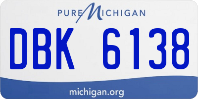 MI license plate DBK6138