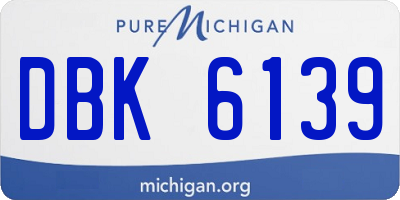 MI license plate DBK6139