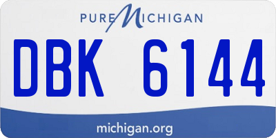 MI license plate DBK6144